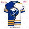 NHL Buffalo Sabres Custom Name Number 2023 Mix Jersey T-Shirt