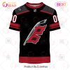 NHL Carolina Hurricanes Custom Name Number 2023 Black Home Jersey T-Shirt