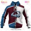 NHL Colorado Avalanche Custom Name Number Mix 2023 Jersey Zip Up Hoodie