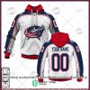 NHL Columbus Blue Jackets Custom Name Number 2022 Away Jersey Pullover Hoodie