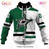 NHL Dallas Stars Custom Name Number 2023 Mix Jersey Zip Up Hoodie