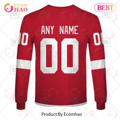 NHL Detroit Red Wings Custom Name Number 2023 Home Jersey Sweatshirt - Image 2