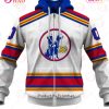 NHL New Jersey Devils Custom Name Number Vintage Kansas City Scouts Away Jersey Zip Up Hoodie