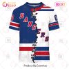 NHL New York Rangers Custom Name Number 2023 Mix Jersey T-Shirt