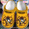 NHL Pittsburgh Penguins Custom Name Broken Wall Crocs