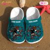 NHL San Jose Sharks Custom Name Broken Wall Crocs