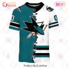 NHL San Jose Sharks Custom Name Number 2023 Mix Jersey T-Shirt