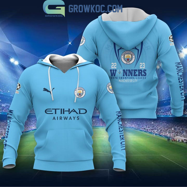 Manchester City UEFA Champions 2023 Pullover Hoodie