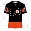 NHL Philadelphia Flyers Custom Name Number Black 2022 Alternate Jersey T-Shirt
