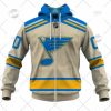 NHL St. Louis Blues Custom Name Number Winter 2022 Classic Player Jersey Zip Up Hoodie