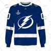 NHL Tampa Bay Lightning Custom Name Number Blue 2022 Stanley Cup Champions Home Jersey Sweatshirt