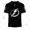 NHL Tampa Bay Lightning Custom Name Number Black 2022 Alternate Jersey T-Shirt