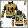 NHL Vegas Golden Knights Custom Name Number Gold 2022 Alternate Jersey Pullover Hoodie