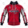 NHL Washington Capitals Custom Name Number Red 2022 Home Jersey Zip Up Hoodie