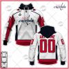 NHL Washington Capitals Custom Name Number White 2022 Away Jersey Pullover Hoodie