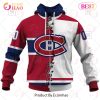 NHL Montreal Canadiens Custom Name Number 2023 Mix Jersey Zip Up Hoodie