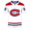NHL Montreal Canadiens Custom Name Number White 2022 Away Jersey T-Shirt