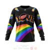 NHL Detroit Red Wings Custom Name Number Love LGBT Pride Sweatshirt