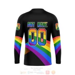NHL Detroit Red Wings Custom Name Number Love LGBT Pride Sweatshirt - Image 2
