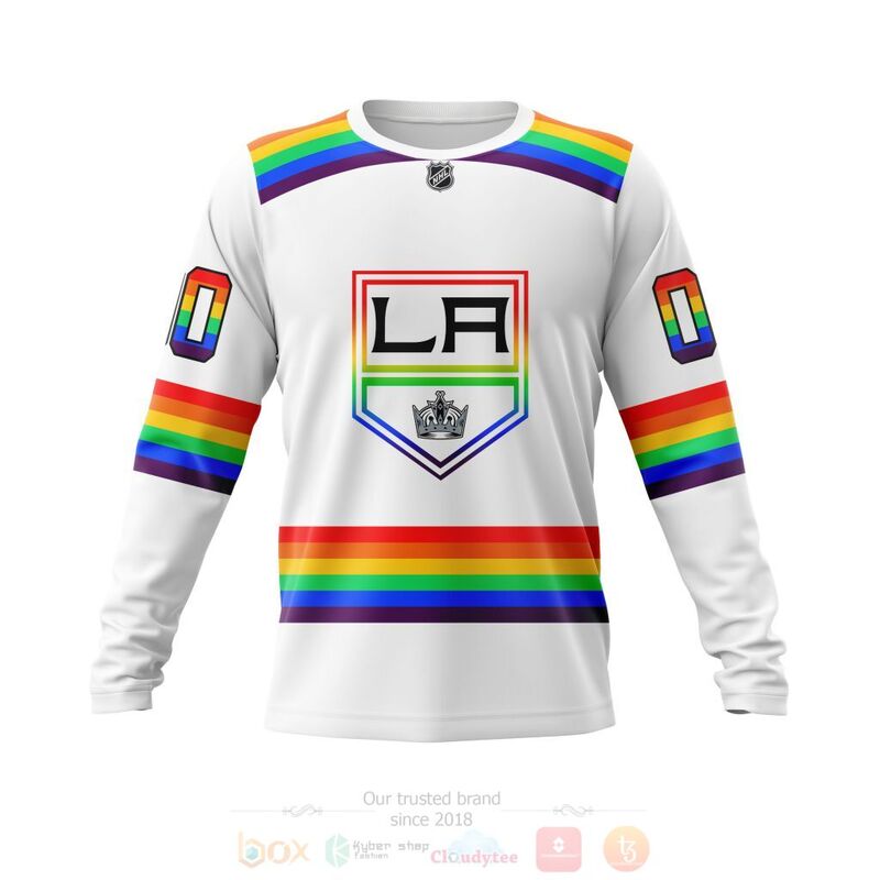 NHL Los Angeles Kings Custom Name Number LGBT Pride Jersey Sweatshirt