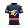 NHL Nashville Predators Custom Name Number LGBT Pride Jersey T-Shirt