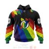 NHL New Jersey Devils Custom Name Number LGBT Pride Grunge Pullover Hoodie