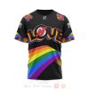 NHL New Jersey Devils Custom Name Number Love LGBT Pride T-Shirt