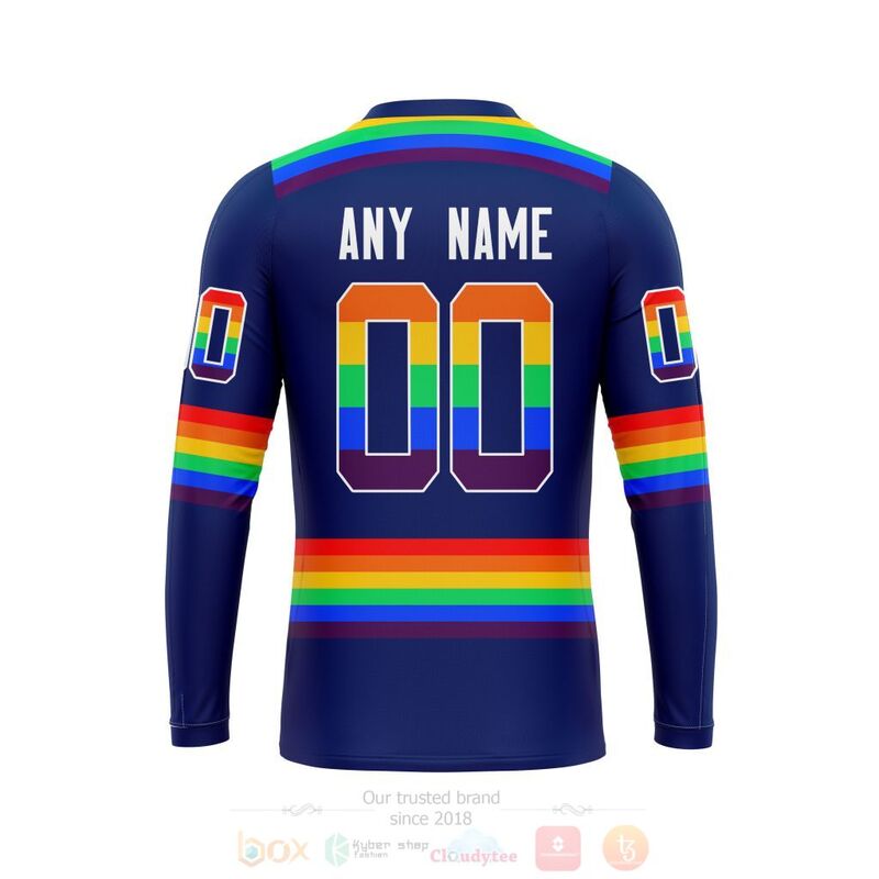 NHL New York Islanders Custom Name Number LGBT Pride Jersey Sweatshirt