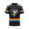 NHL Pittsburgh Penguins Custom Name Number LGBT Pride Jersey T-Shirt