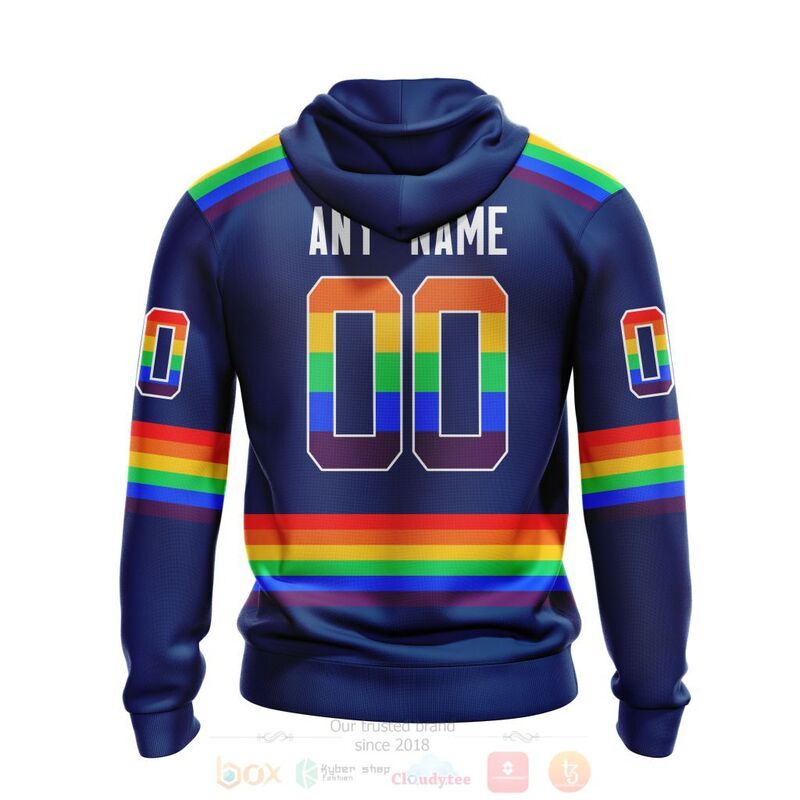 NHL Tampa Bay Lightning Custom Name Number LGBT Pride Jersey Zip Up Hoodie NHL Tampa Bay Lightning Custom Name Number LGBT Pride Jersey Zip Up Hoodie
