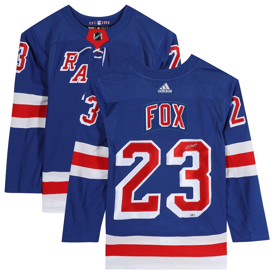 New York Rangers Adam Fox Blue Adidas NHL Authentic Jersey