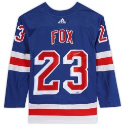 New York Rangers Adam Fox Blue Adidas NHL Authentic Jersey - Image 2