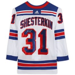 New York Rangers Igor Shesterkin White Adidas NHL Authentic Jersey - Image 2