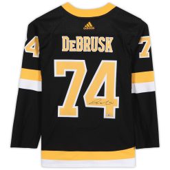 Alternative view of Boston Bruins Jake DeBrusk Black Alternate Adidas NHL Authentic Jersey