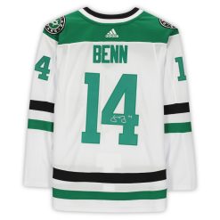 Alternative view of Dallas Stars Jamie Benn White Adidas NHL Authentic Jersey