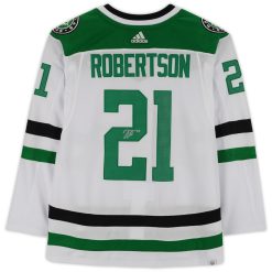Alternative view of Dallas Stars Jason Robertson White Adidas NHL Authentic Jersey