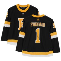 Boston Bruins Jeremy Swayman Black Alternate Adidas NHL Authentic Jersey
