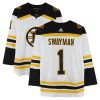 Boston Bruins Jeremy Swayman White Adidas NHL Authentic Jersey