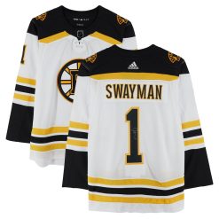 Boston Bruins Jeremy Swayman White Adidas NHL Authentic Jersey