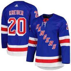 New York Rangers Chris Kreider Blue Home Adidas NHL Authentic Jersey