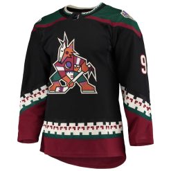 Alternative view of Arizona Coyotes Clayton Keller Black Adidas NHL Authentic Jersey