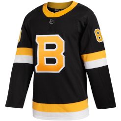 Alternative view of Boston Bruins David Pastrnak Black Alternate Adidas NHL Authentic Jersey