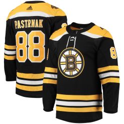 Boston Bruins David Pastrnak Black Home Adidas NHL Authentic Jersey