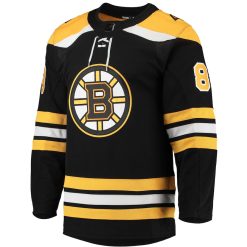 Alternative view of Boston Bruins David Pastrnak Black Home Adidas NHL Authentic Jersey