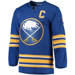 Alternative view of Buffalo Sabres Jack Eichel Royal Home Adidas NHL Authentic Jersey