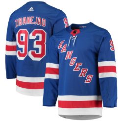 New York Rangers Mika Zibanejad Blue Home Adidas NHL Authentic Jersey