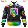 NHL Los Angeles Kings Custom Name Number LGBT Pride Hockey Is For Everyone Pullover Hoodie