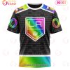 NHL Los Angeles Kings Custom Name Number LGBT Pride Hockey Is For Everyone T-Shirt