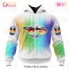NHL Nashville Predators Custom Name Number LGBT Pride Month Zip Up Hoodie