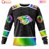 NHL Nashville Predators Custom Name Number LGBT Pride Hockey Is For Everyone Sweatshirt